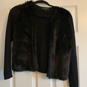 Banana Republic Fur Vest Cardigan